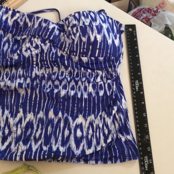 Tommy Bahama size 12 purple violet large Tankini swimwear bluish purple & white - Picture 9 of 15